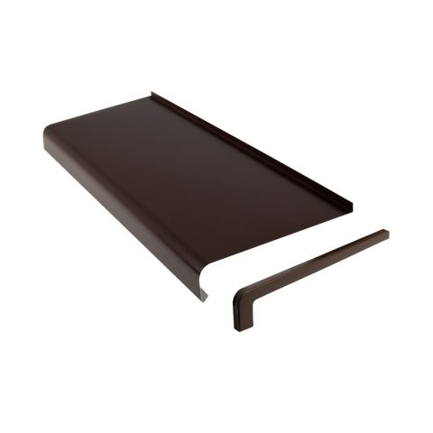 Parapet stalowy brąz RAL 8017 profil softline gr. 0,7mm
