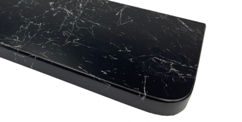 Parapet wewnętrzny MDF lakier Marmurek czarny gr.2 cm